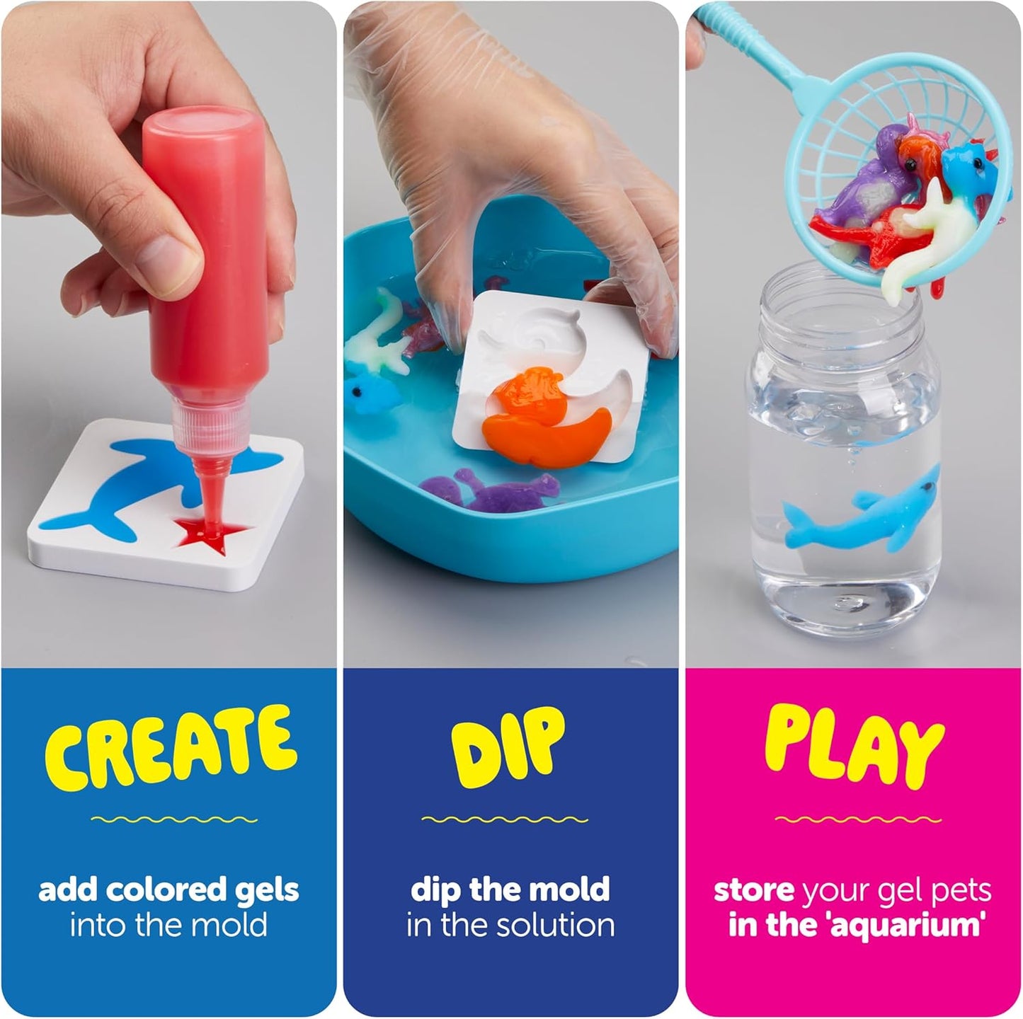 Dan&Darci Aqua Fairy Water Gel Kit for Kids - Craft for Kids - Magic Elf Toy Kits - Waters Pets - DIY Squishy Maker - Make Your Own Squishies Toys Crafts for Boys & Girls Ages 6-12 Nirvana Guru