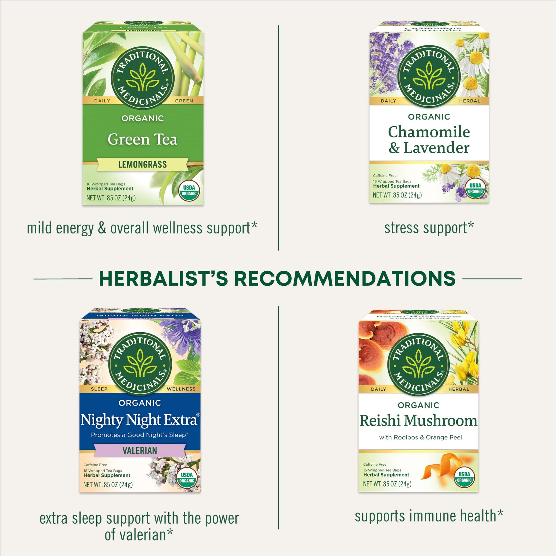 Traditional Medicinals Tea, Organic Chamomile, Calming, Calms Your Nerves, Supports Healthy Digestion, 96 Tea Bags (6 Pack) - Nirvana Guru