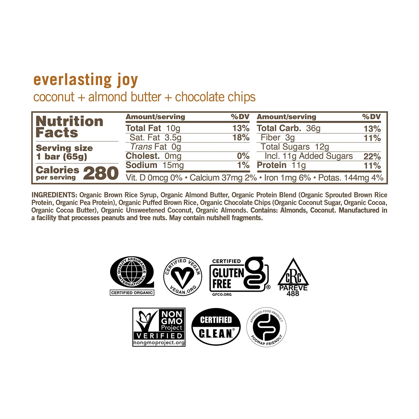 Gomacro, Nutrition Bar Oatmeal Chocolate Chip Organic 12 Count, 2.3 Ounce