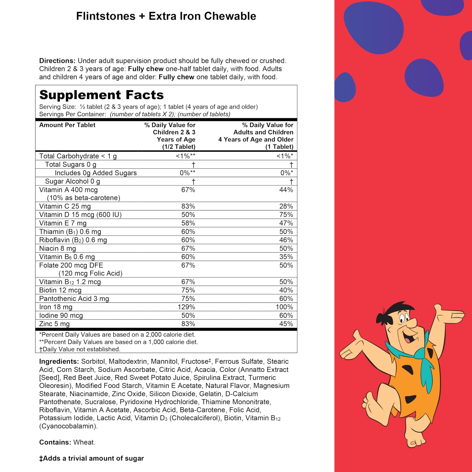 Flintstones Vitamins Chewable Kids Multivitamin with + Extra Iron for Toddler & Kid with Vitamin C, D, Vitamin B12, 160 Count (Packaging Will Vary) Nirvana Guru