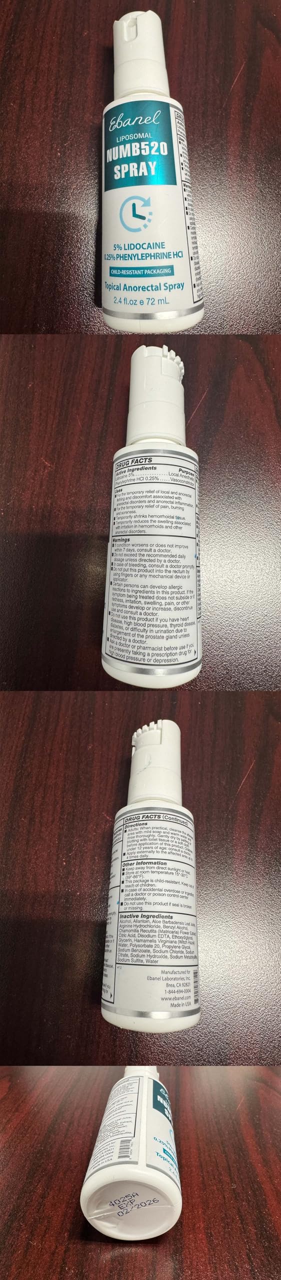 Ebanel 5% Lidocaine Numbing Cream, Pain Relief Burn Itch Numb Cream, Maximum Strength Topical Anesthetic with Allantoin, Vitamin E for Local and Anorectal Uses, Hemorrhoid Treatment, 1.35 Oz