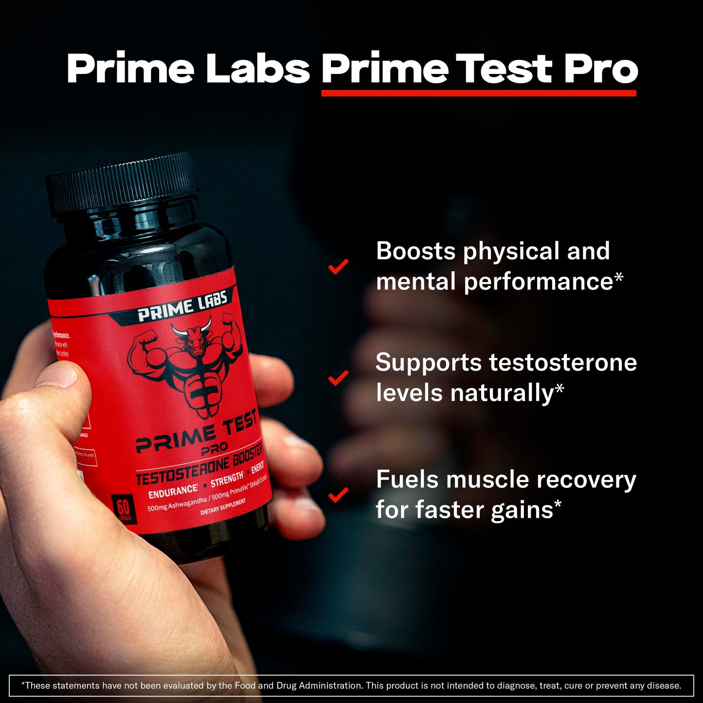 Prime Labs - Men's Testosterone Booster - Stamina, Endurance, & Strength Booster - 60 Caplets Nirvana Guru