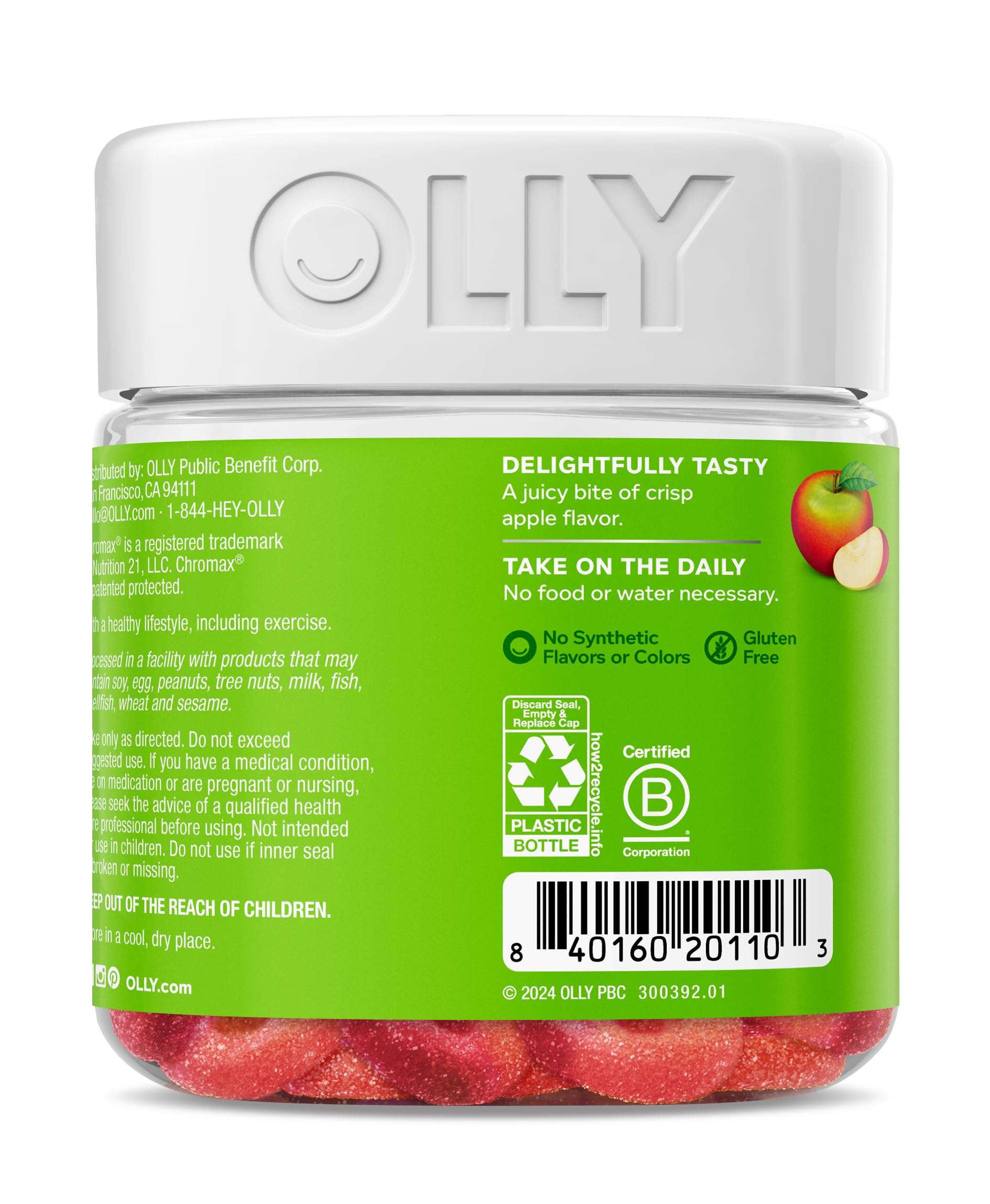 OLLY Metabolism Gummy Rings, Apple Cider Vinegar, Vitamin B12, Chromium, Energy and Digestive Health, Chewable Supplement, Apple Flavor - 30 Count Nirvana Guru