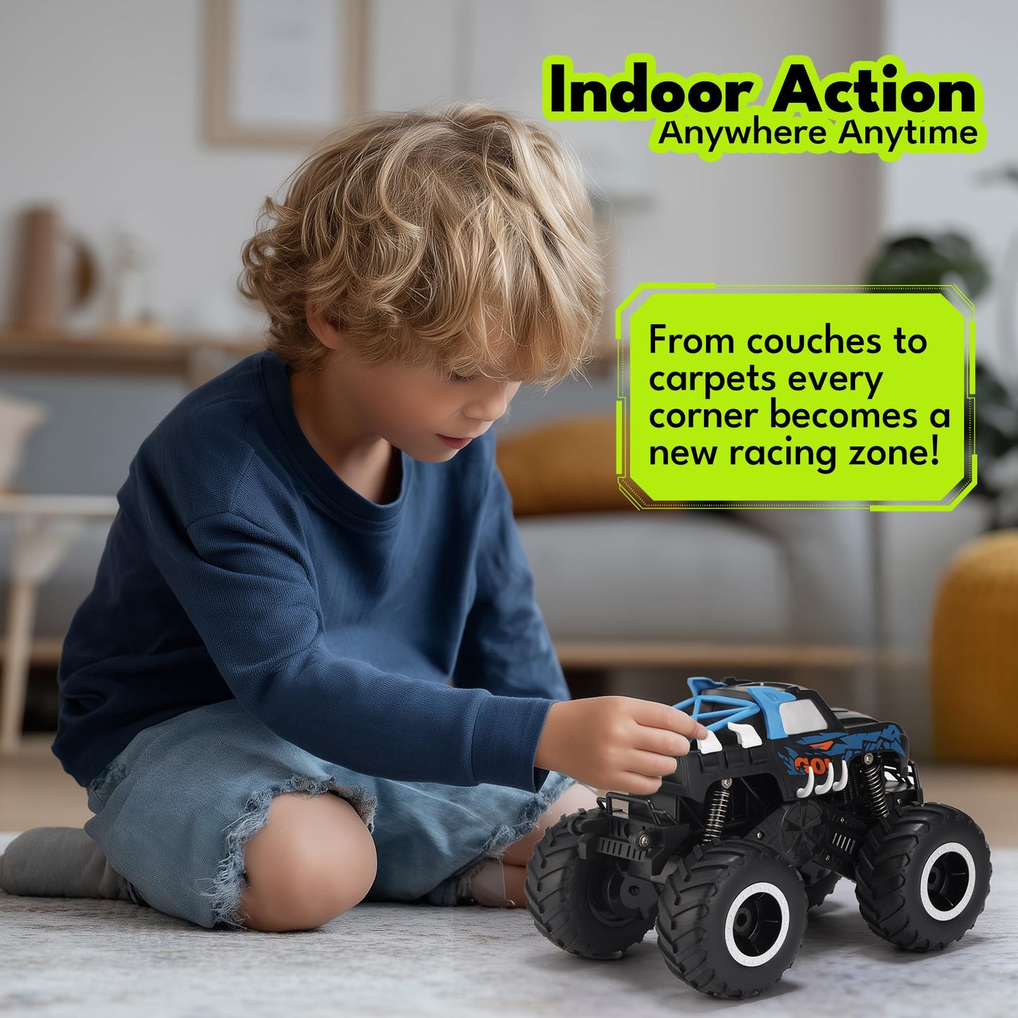 Threeking 1:16 Waterproof Monster Truck Toys RC Cars Amphibious Remote Control Car Trucks 4WD All Terrain Off-Road Pickup Toy for 6 7 8 9 10 11 12 Year Old Boys Girls Kids Gifts Presents Nirvana Guru