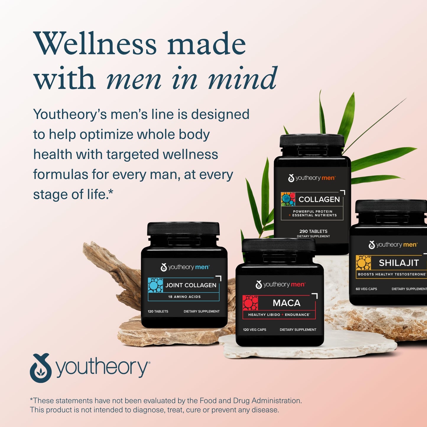 Youtheory Men's Collagen - 5,000 mg Collagen - Daily Supplement for Men - for Hair & Skin Support* - Gluten, Soy & Dairy Free - 290 Tablets - Nirvana Guru