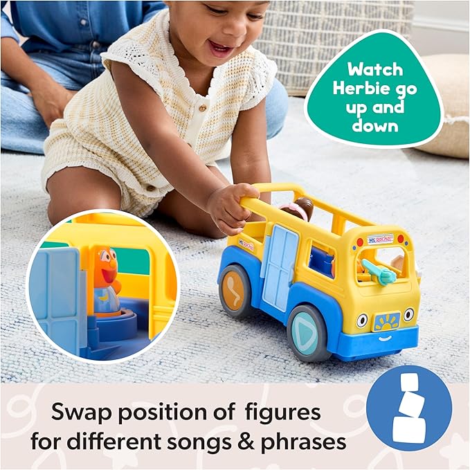Ms. Rachel Official My First Learning Electronic School Bus with 2 Figures, Music & Sounds, Educational Toys & Toddler Toys for Girls & Boys Ages 1-3+ Nirvana Guru