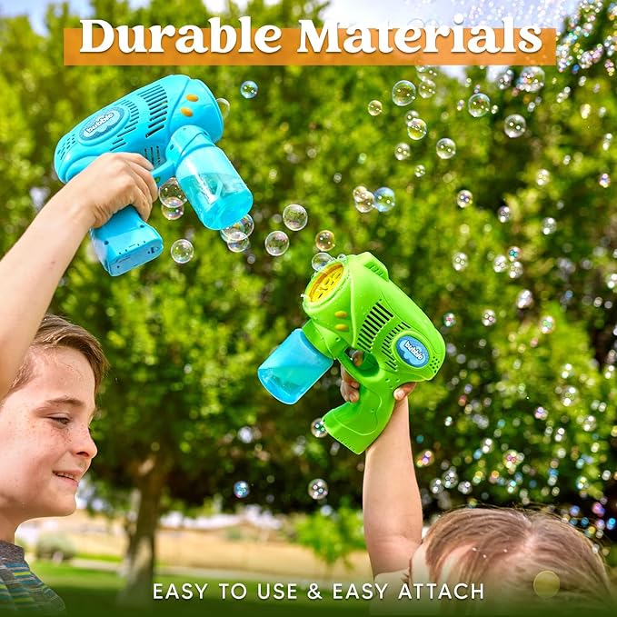 JOYIN 2 Kids Bubble Gun with 2 Bottles Refill Solution, Bubble Machine Gun for Toddlers 1-3 Kids 4-8, Party Favors, Summer Toy, Outdoors, Easter, Birthday Gift nirvanaguru