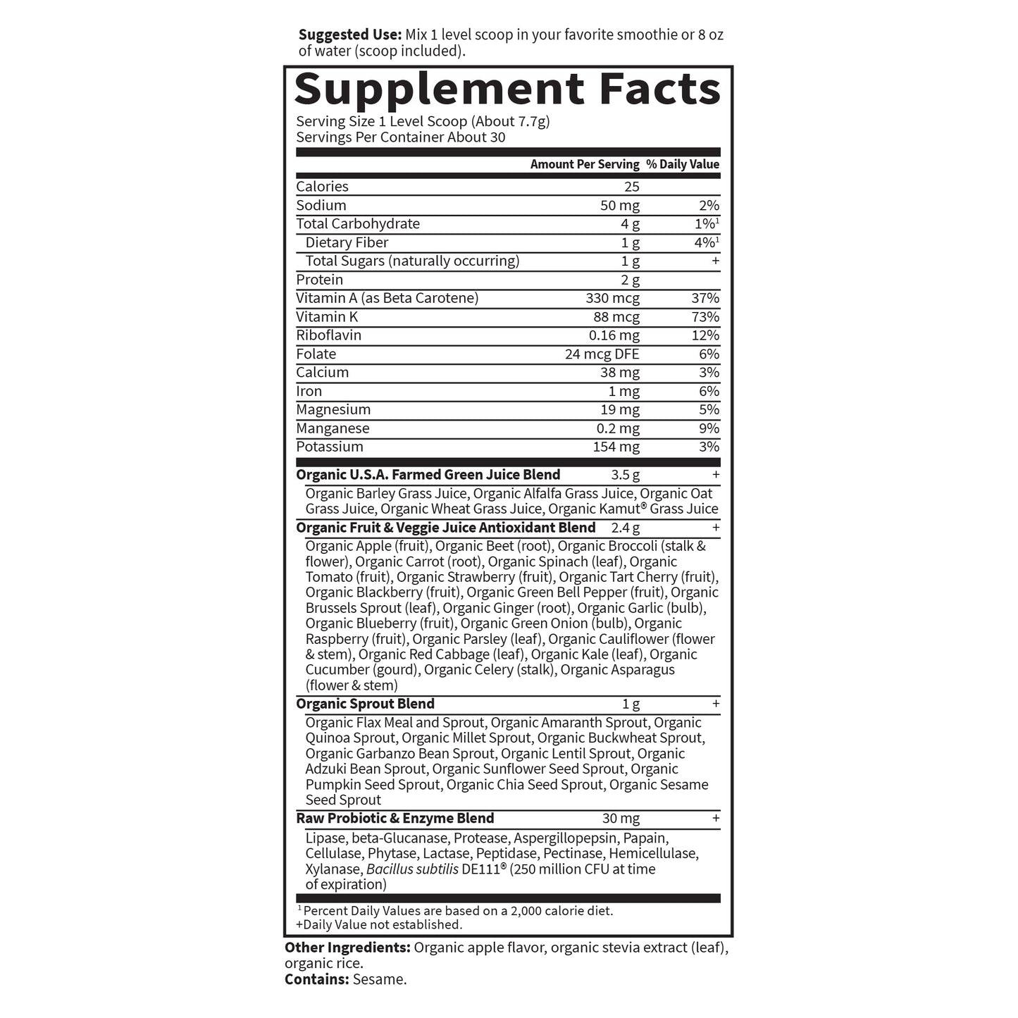 Garden of Life Raw Organic Perfect Food Green Superfood Juiced Greens Powder - Chocolate, 30 Servings (Packaging May Vary) - Nirvana Guru