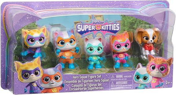 Just Play Disney Junior SuperKitties Hero Squad 5-Piece Figure Set, Kids Toys for Ages 3 Up nirvanaguru