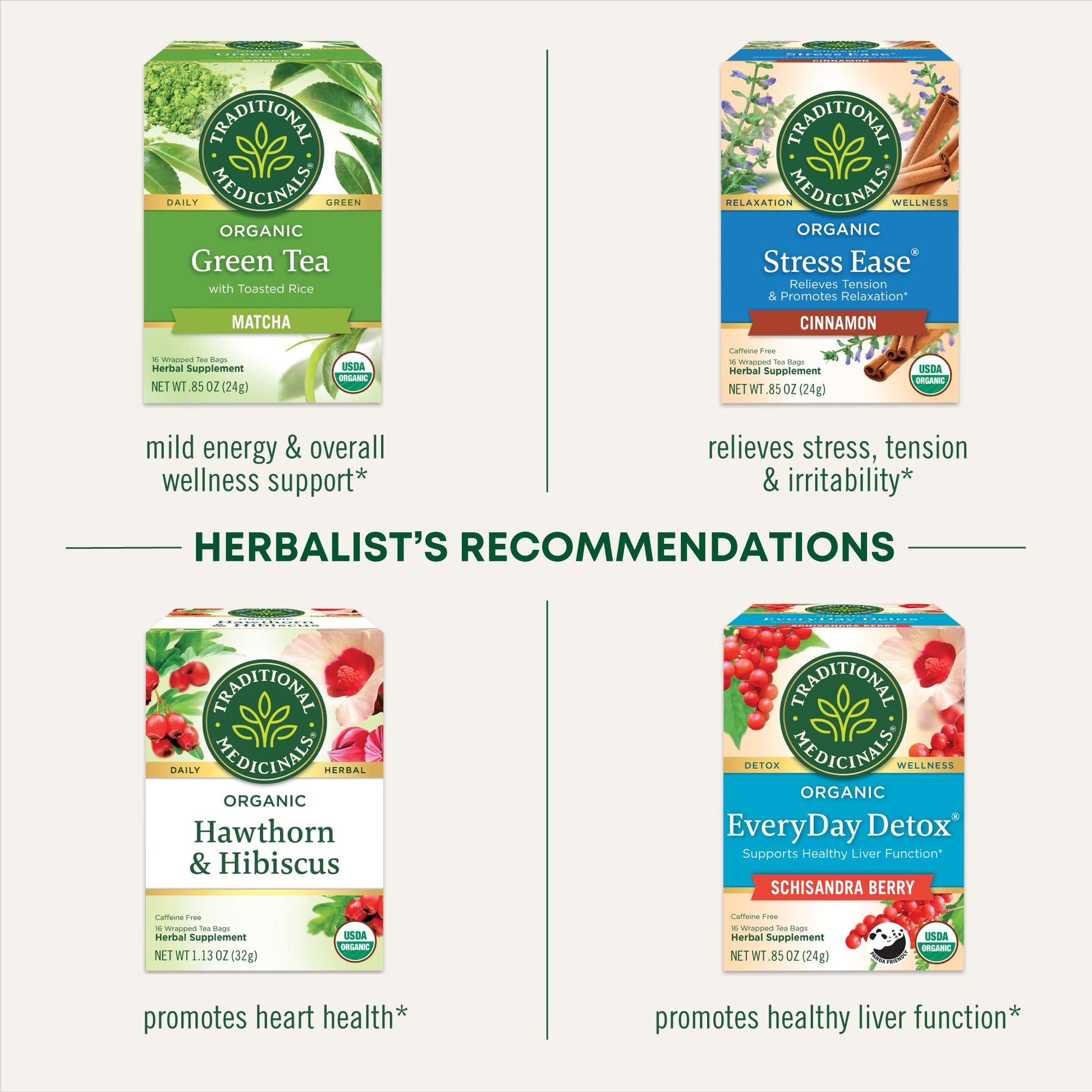 Traditional Medicinals - Organic Hibiscus Herbal Tea (6 Pack) - Supports Heart Health - 96 Tea Bags Total - Nirvana Guru
