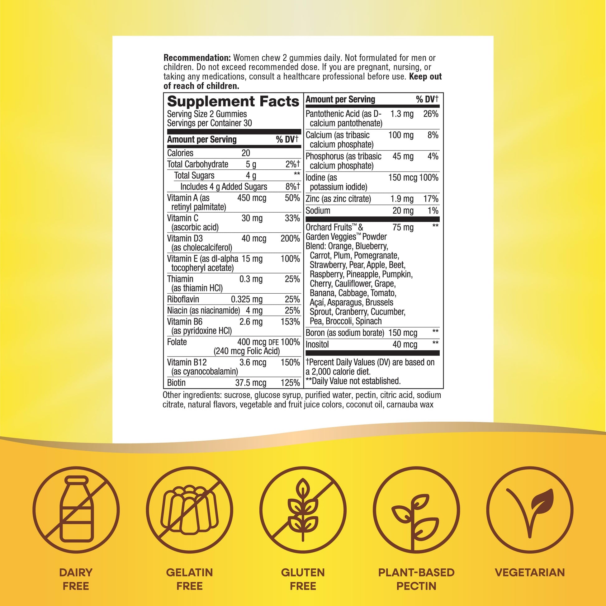 Nature's Way Alive! Women's Daily Gummy Multivitamins, 16 Vitamins & Minerals, Energy Metabolism*, Hair Skin & Nails*, Vegetarian, Mixed Berry Flavored, 150 Gummies (Packaging May Vary) - Nirvana Guru