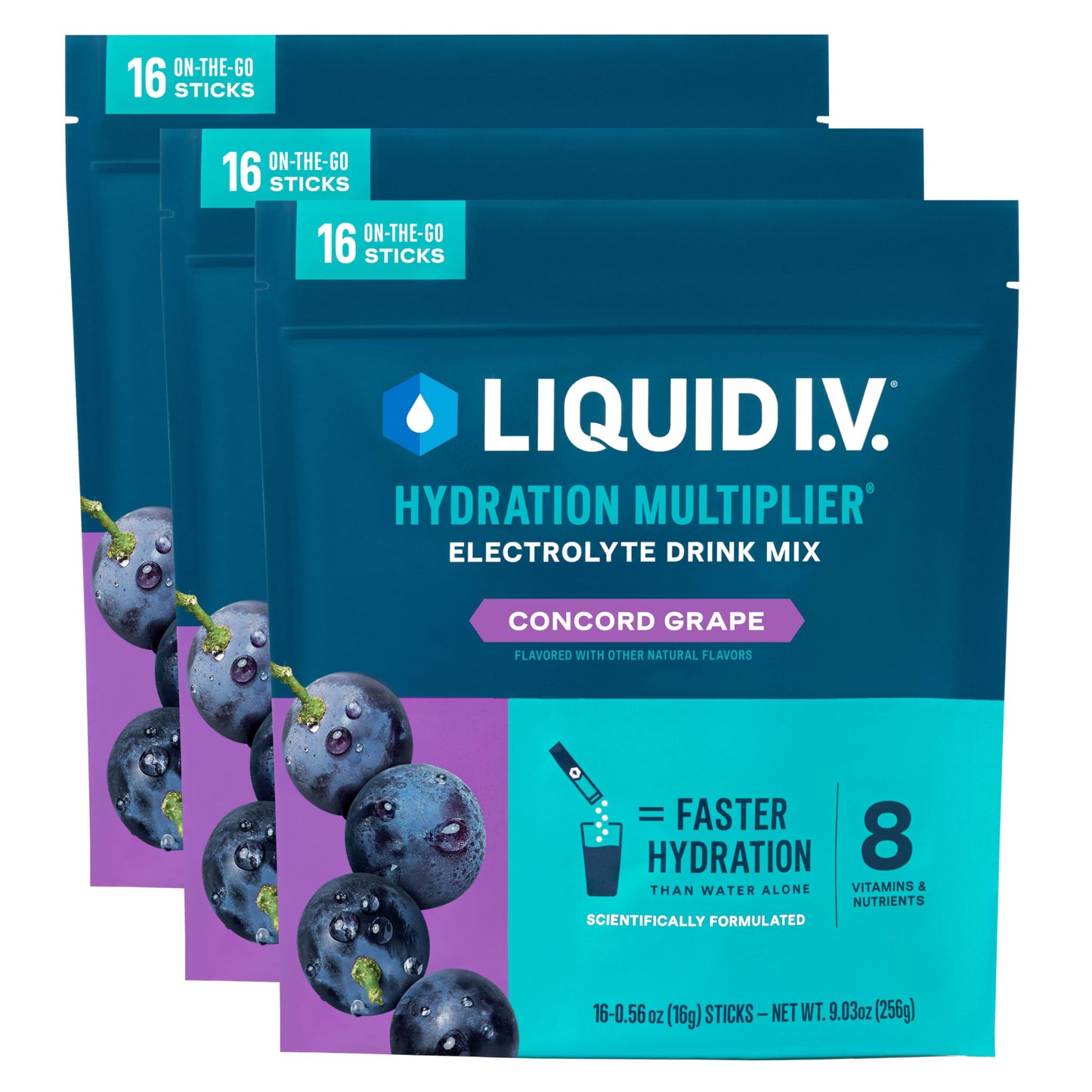 Liquid I.V.® Hydration Multiplier - Passion Fruit | Electrolyte Powder Drink Mix | 3 Pack (48 Servings) - Nirvana Guru