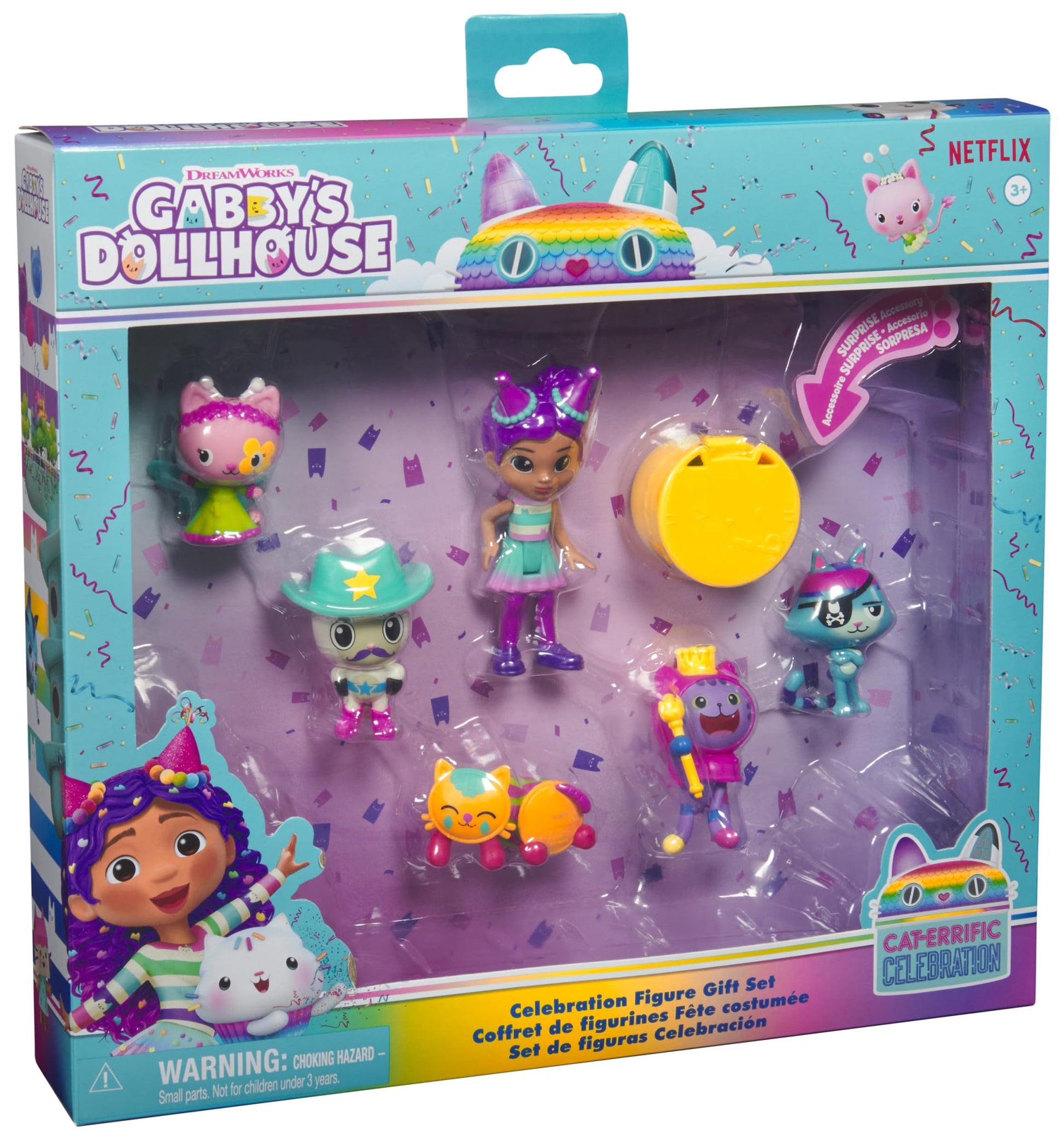 Gabby's Dollhouse, 14 Pc Celebration Dollhouse, 25-Inches Tall, with Toy Figures, Doll House Furniture & 10 Sounds, Kids Toys for Girls & Boys Ages 3+ Nirvana Guru