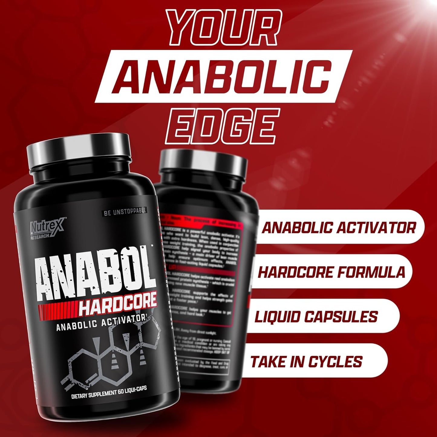 Nutrex Research Anabol Hardcore Anabolic Activator, Muscle Builder and Hardening Agent, 60 Pills Nirvana Guru