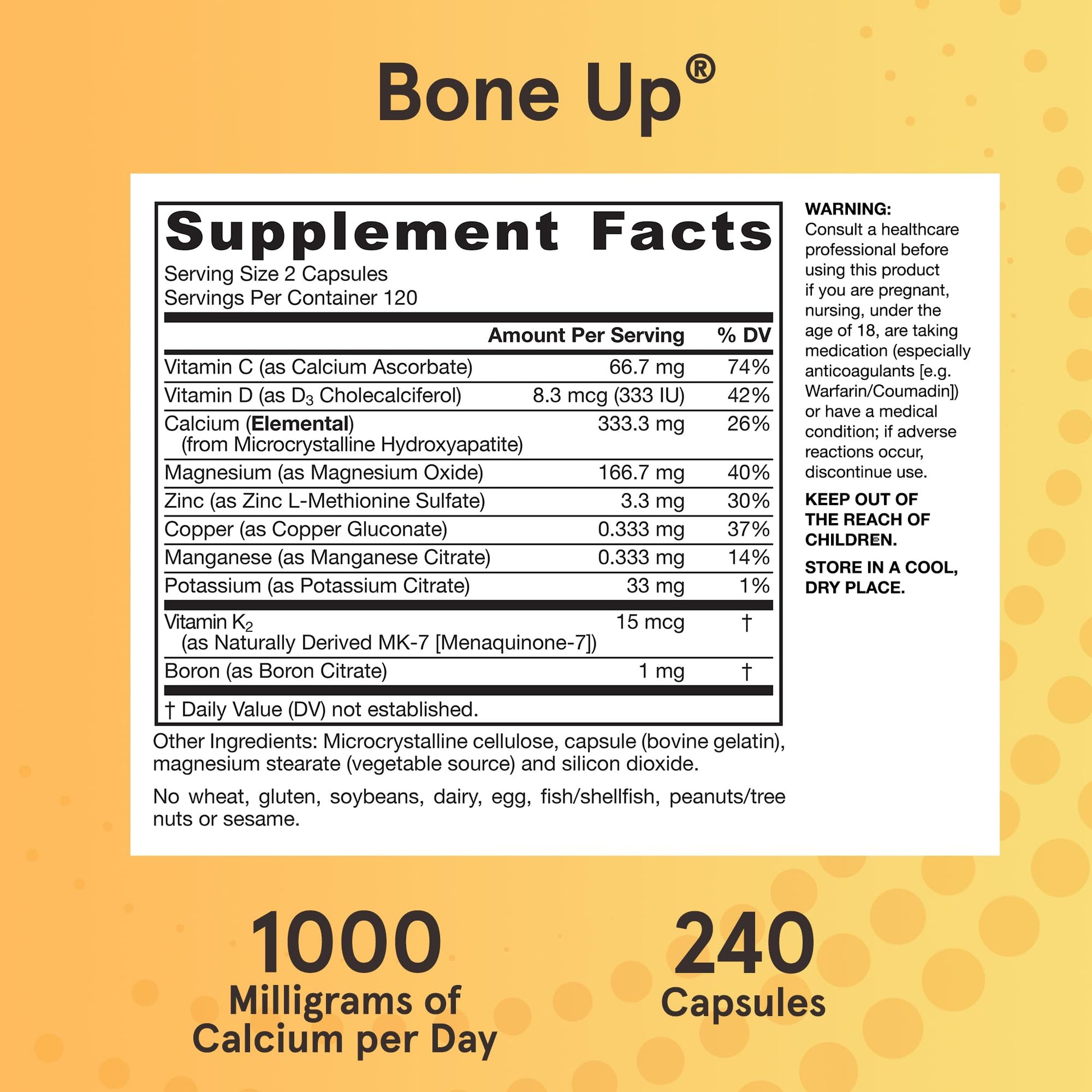 Jarrow Formulas BoneUp for Bone Density - Vitamin D3 and K2, Calcium Support, 360 Capsules, Promotes Skeletal Nutrition, Up to 60 Days Supply - Nirvana Guru