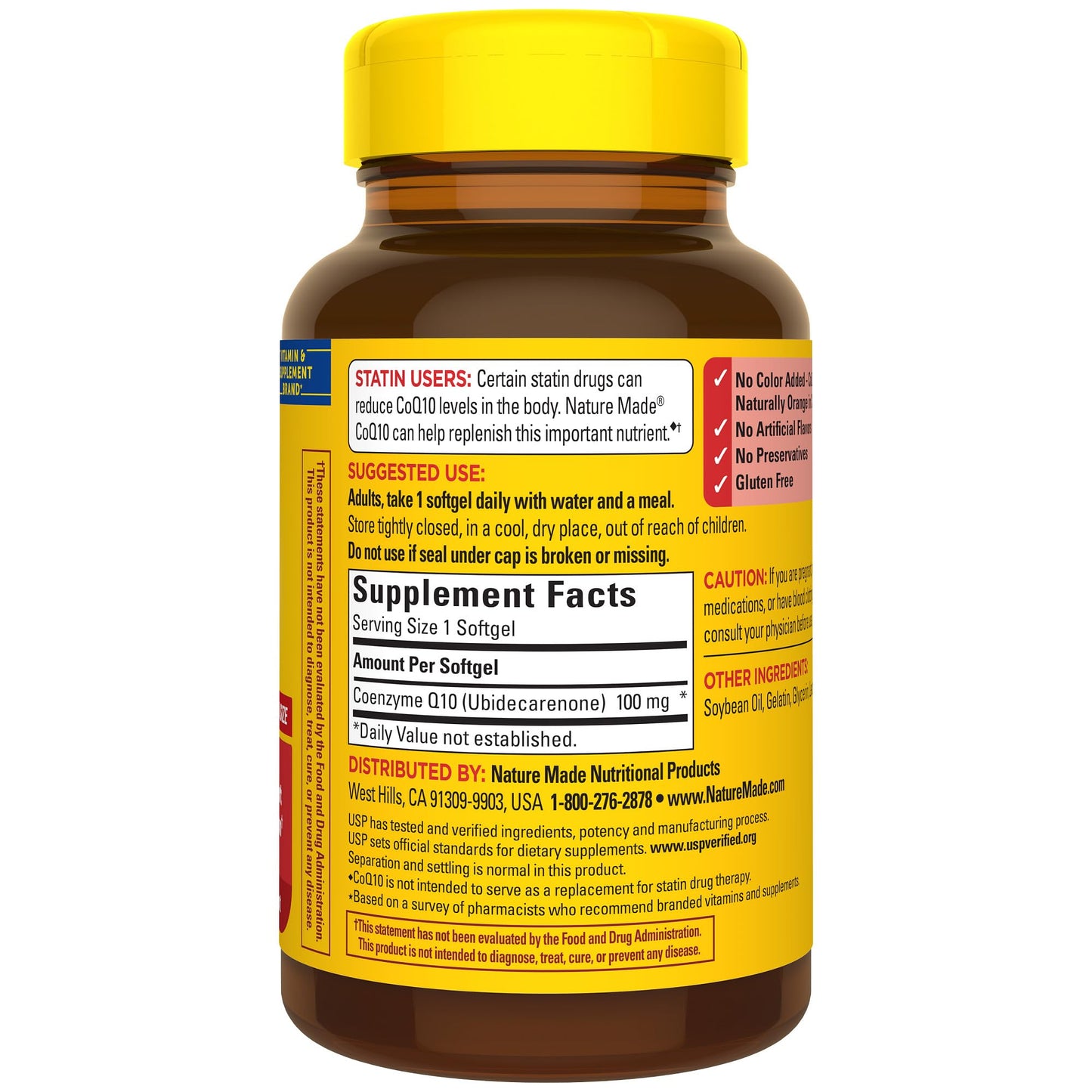 Nature Made CoQ10 100mg, Dietary Supplement for Heart Health Support, 120 Softgels, 120 Day Supply - Nirvana Guru