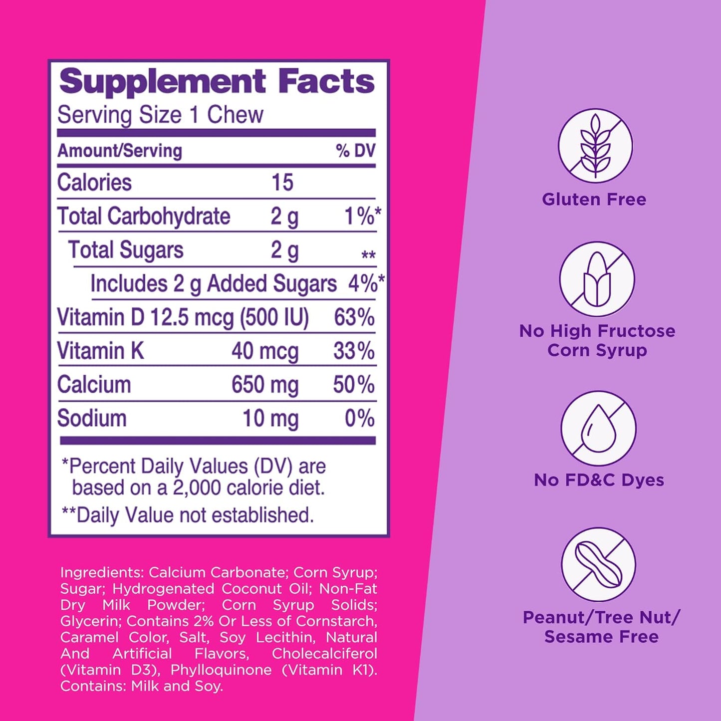Viactiv Calcium +Vitamin D3 Supplement Soft Chews, Caramel, 60 Chews - Calcium Dietary Supplement for Bone Health Nirvana Guru