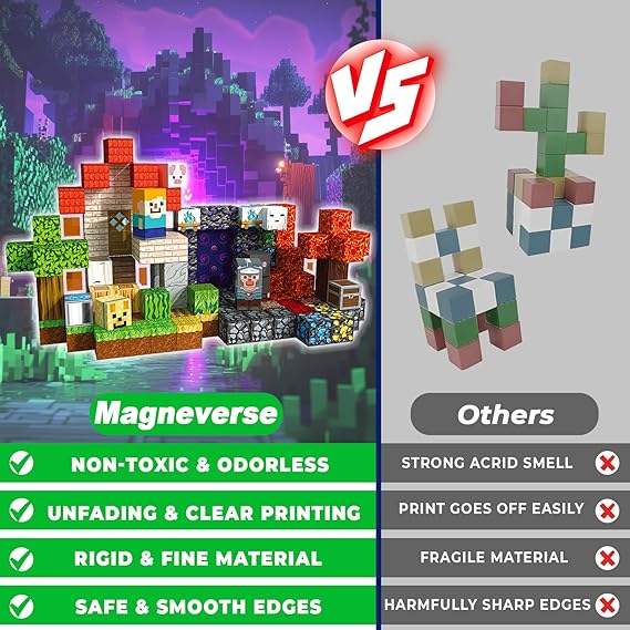 150 PCS Magnetic Blocks - Building Block for Kids Ages 4-8, Magnet Blocks Cubes Tiles Constructions Toys Girl Boy, STEM Educational Montessori Stacking Toy, Sensory Play Game Preschool Learning Gifts Nirvana Guru