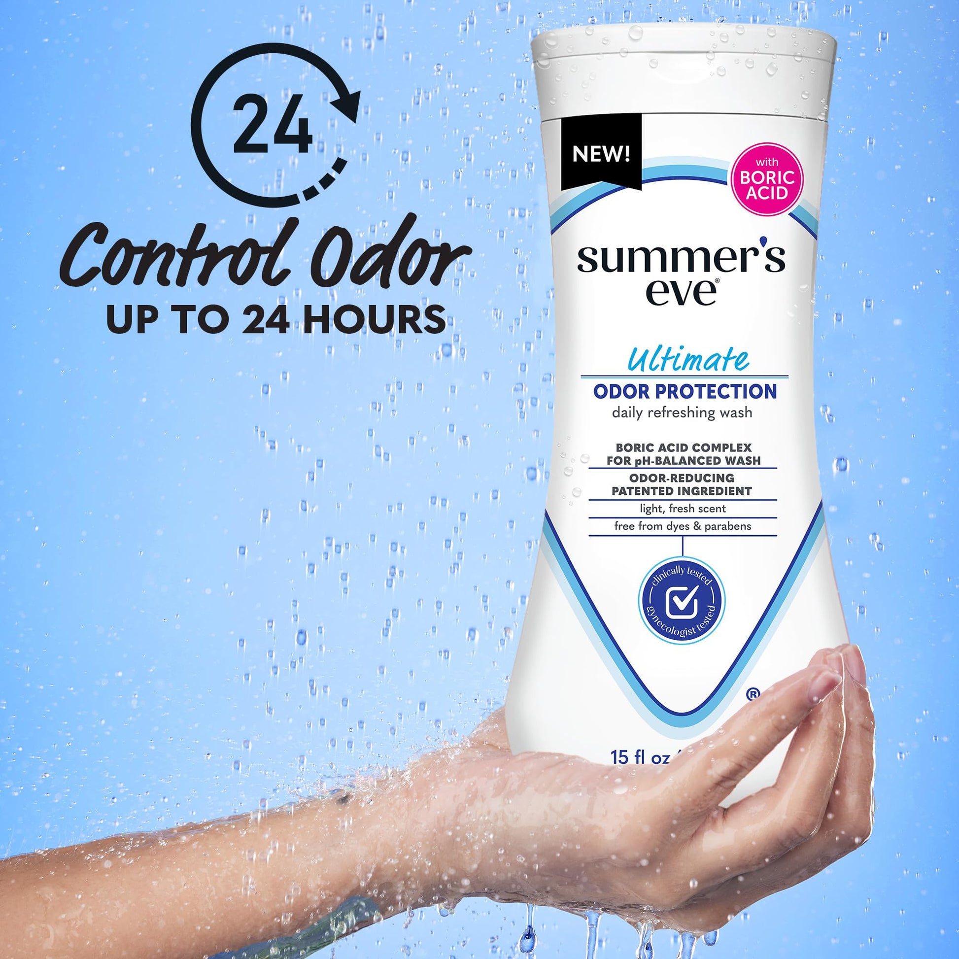 Summer's Eve, Ultimate Odor Control, Feminine Body Wash with Boric Acid, Removes Odor, Feminine Wash with pH Balance, 15 Fl Oz Nirvana Guru