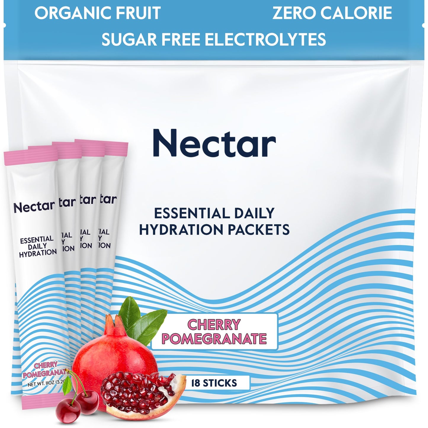 Nectar Hydration Packets - Electrolytes Powder Packets - Sugar Free & 0 Calorie - Organic Fruit Liquid Daily IV Hydrate Packets for Dehydration Relief & Rehydration (Tropical 30 Pack) - Nirvana Guru
