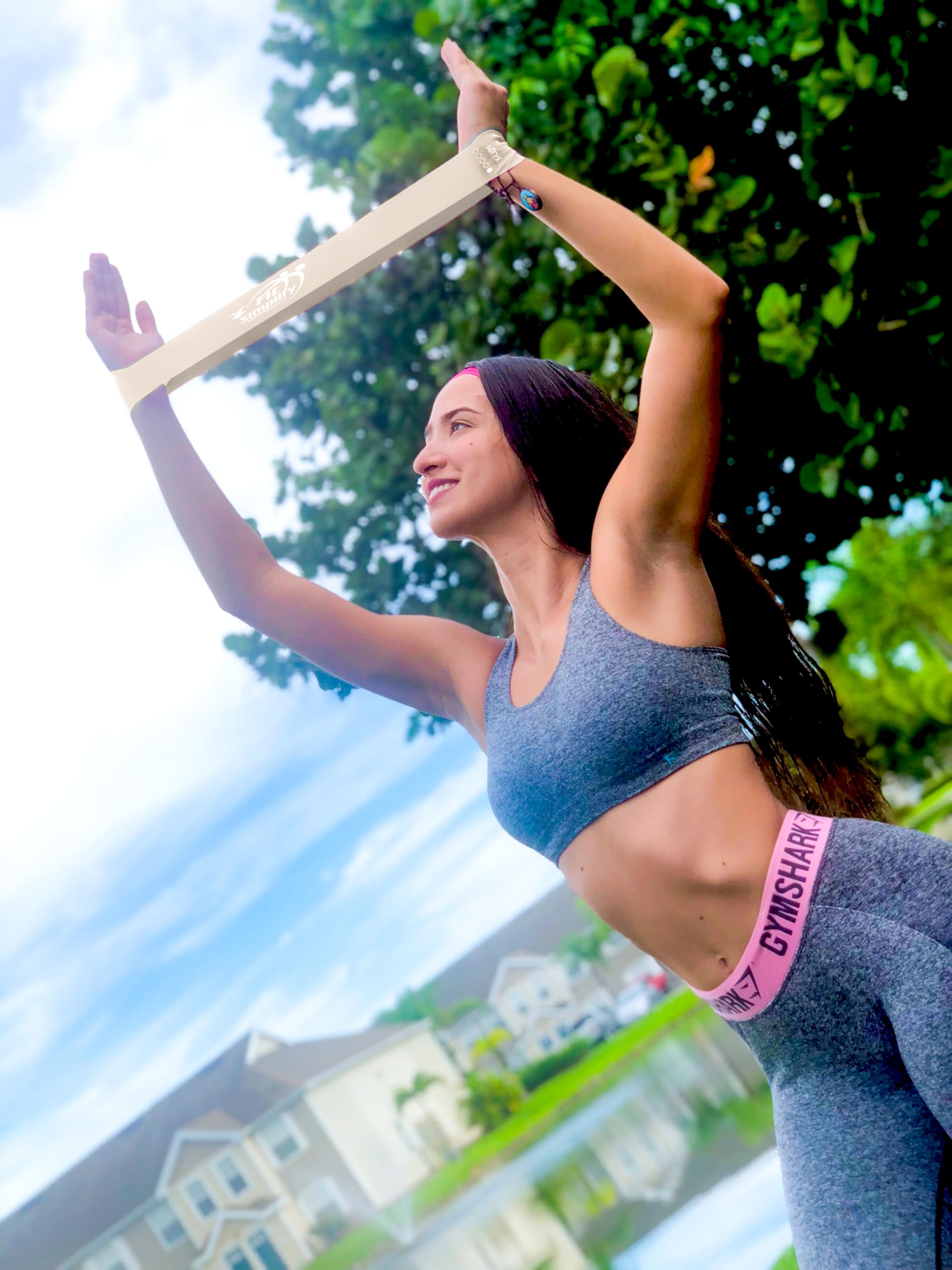 Fit Simplify Resistance Loop Exercise Bands with Instruction Guide and Carry Bag, Set of 5 Nirvana Guru