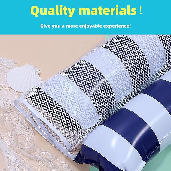 4 Pack Upgrated XL Water Pool Floats, 4-in-1 (Hammock, Saddle, Lounge Chair, Drifter) Multi-Purpose Water Pool Float, Non-Stick PVC Material nirvanaguru