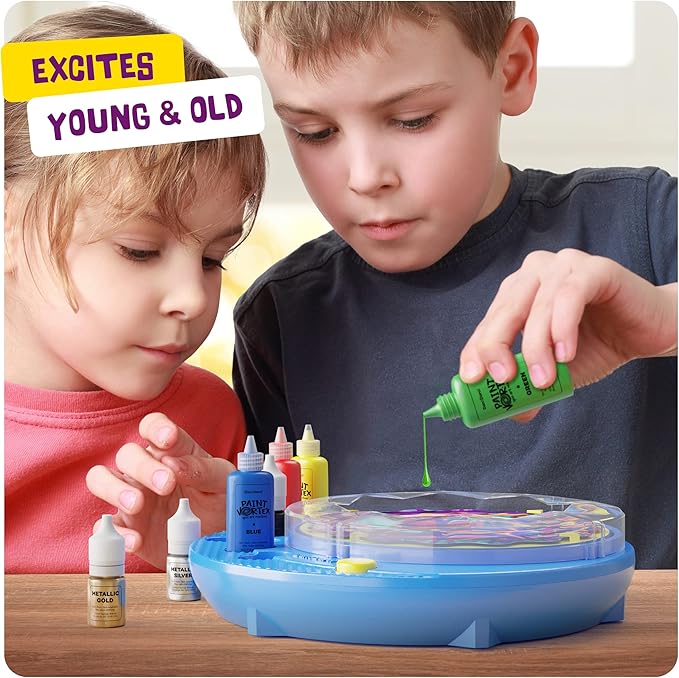 Dan&Darci Paint Spin Art Machine Kit for Kids - Arts & Crafts for Boys & Girls Ages - Art Craft Set Gifts for 6-9 Year Old Boy, Girl - Painting Spinner Toys - Birthday Gift Ideas for Ages 6-12 Years Nirvana Guru
