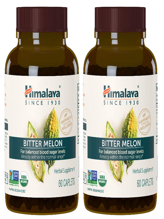 Himalaya Organic Bitter Melon for Glucose Metabolism, 660 mg, 60 Caplets, 1 Month Supply - Nirvana Guru