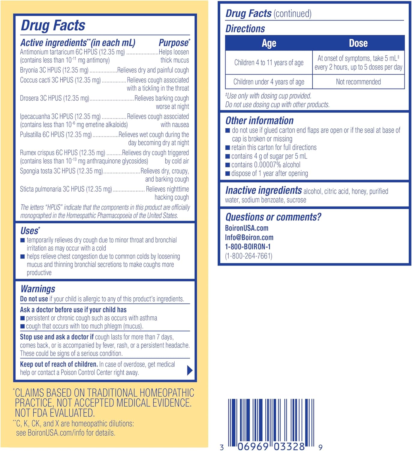 Boiron Chestal Honey Children's Cough Syrup for Nasal and Chest Congestion, Runny Nose, and Sore Throat Relief - 6.7 Fl oz - Nirvana Guru