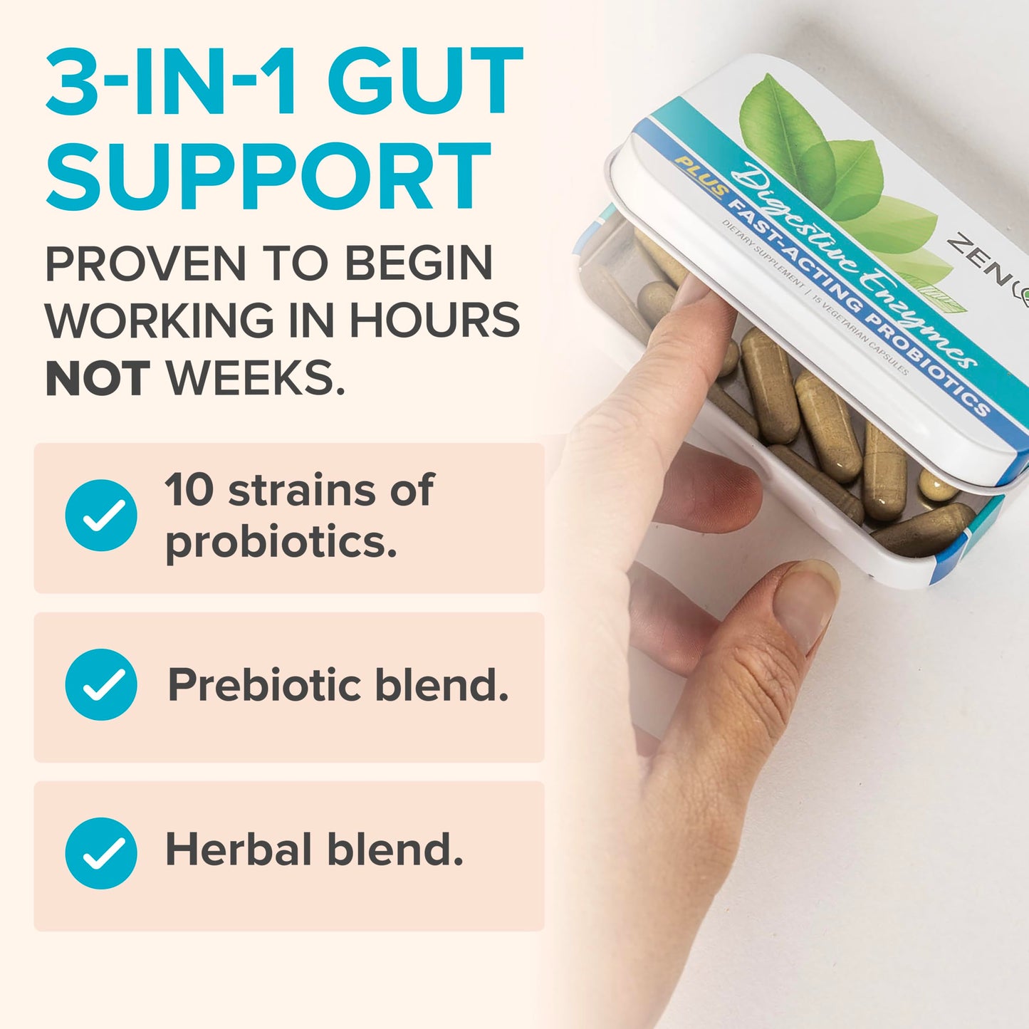 Zenwise Health Digestive Enzymes and Bromelain for Gut Health - Probiotic Multi Enzymes with Prebiotics and Probiotics for Women and Men for Digestive Health and Bloating Relief for Digestion - 45 CT Nirvana Guru