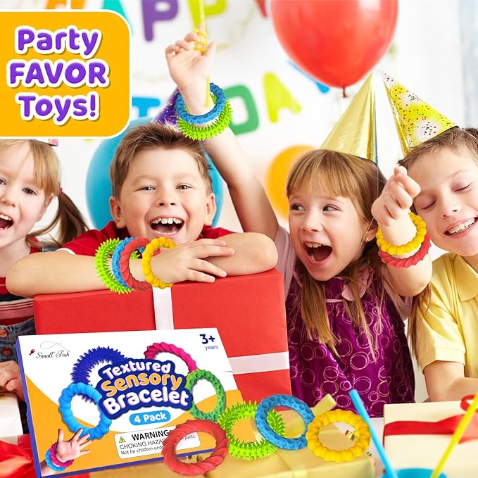 Sensory Fidget Toys for Kids Adults - 4 Pack Stretchy Fidget Bracelet | Texture & Calming Autism Sensory Toys for Special Needs Autistic Children | Calm Down Toy for Toddler Girls Boys nirvanaguru