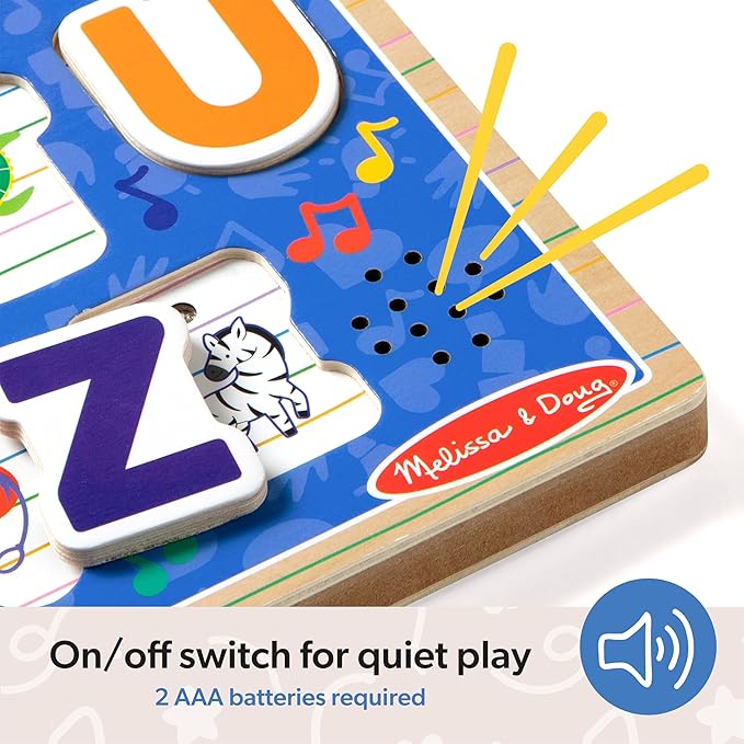 Melissa & Doug® Ms. Rachel™ Wooden Phonics Alphabet Sound Puzzle with Light-Activated Sound Effects, 24-Piece Toddler Toys for Boys and Girls Ages 2+ Years - FSC Certified nirvanaguru