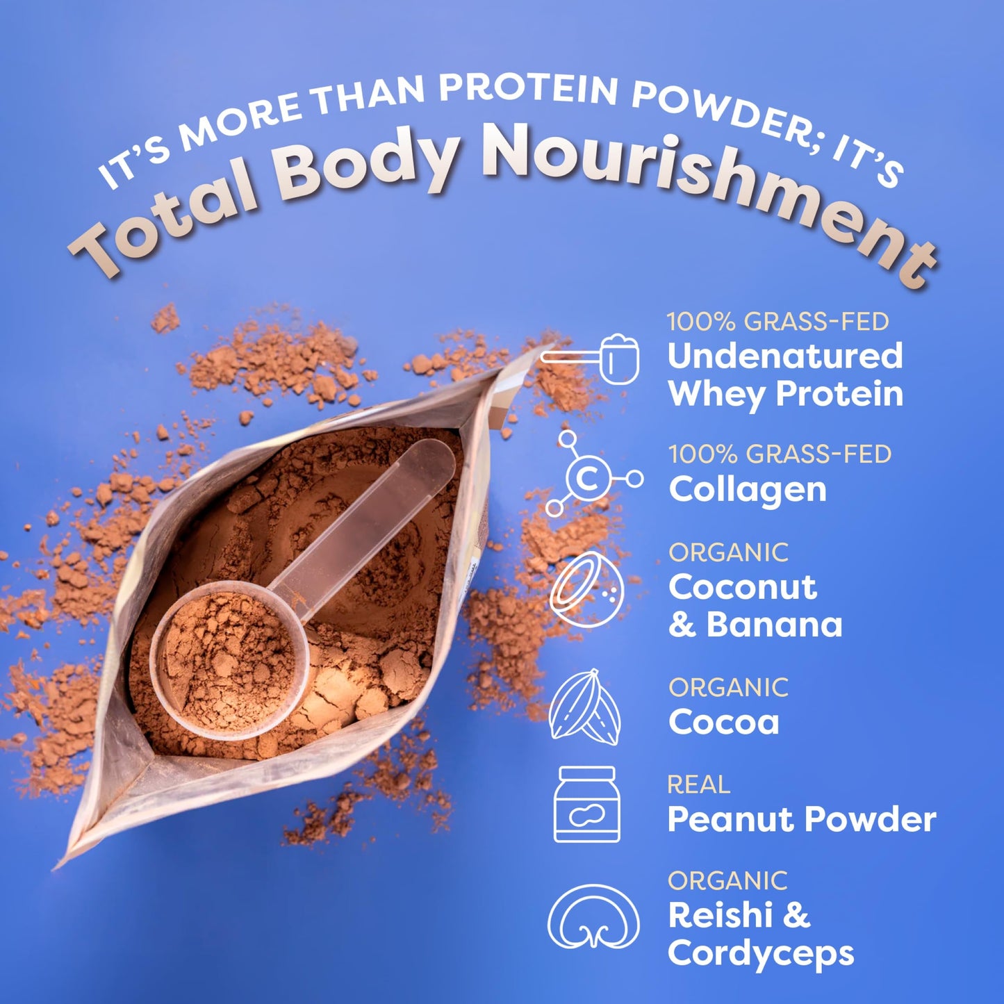 FlavCity Grass Fed Whey Protein Powder - Vanilla Smoothie - 25g Protein & 10g Collagen - Made with Real Vanilla Bean & Organic Coconut Milk - Gluten Free & No Added Sugars (20 Servings)