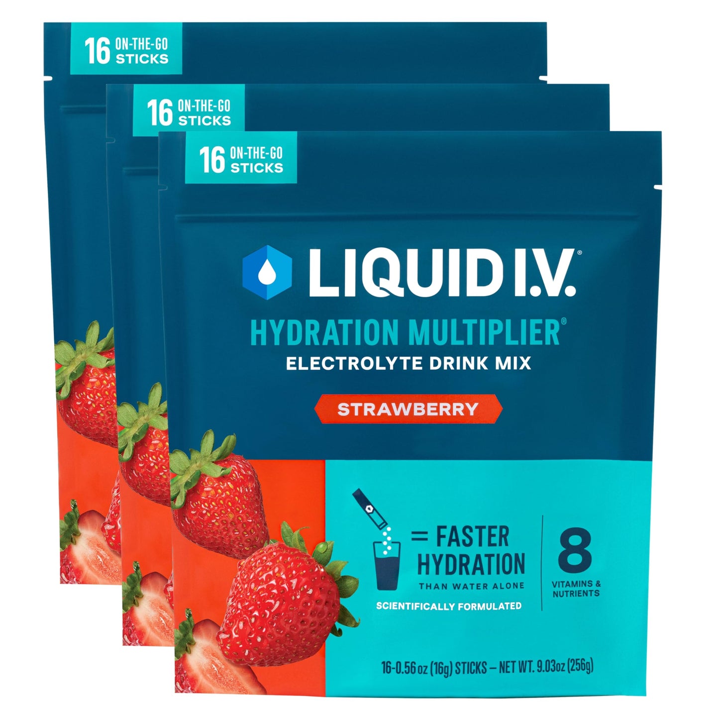 Liquid I.V.® Hydration Multiplier - Passion Fruit | Electrolyte Powder Drink Mix | 3 Pack (48 Servings) - Nirvana Guru