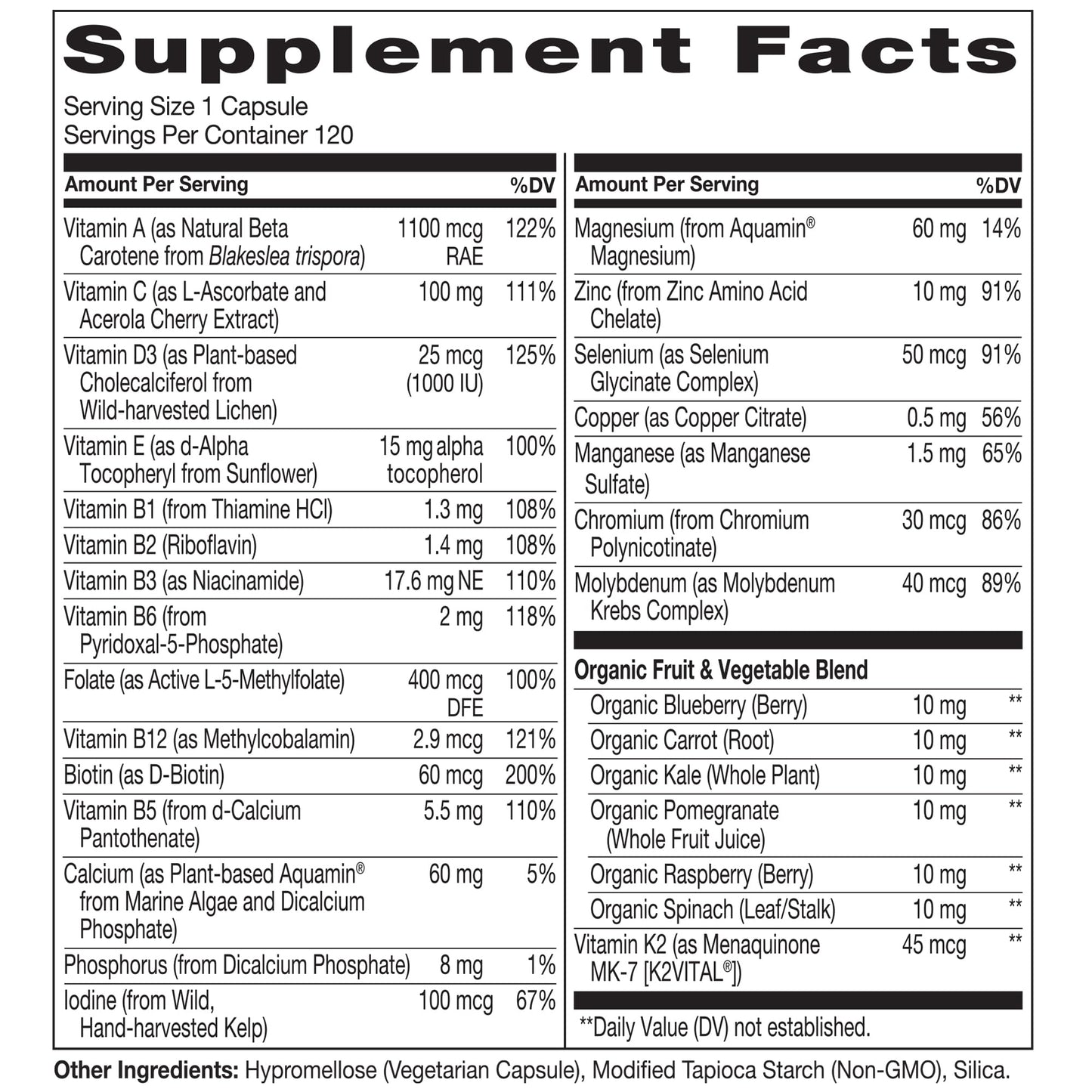 NATURELO Mens Multivitamins for Men 50+ - One Daily Multivitamin for Men with Vitamins, Minerals & Organic Whole Foods, Boost Energy & Health, Non-GMO, 60 Vegetarian Capsules - Nirvana Guru
