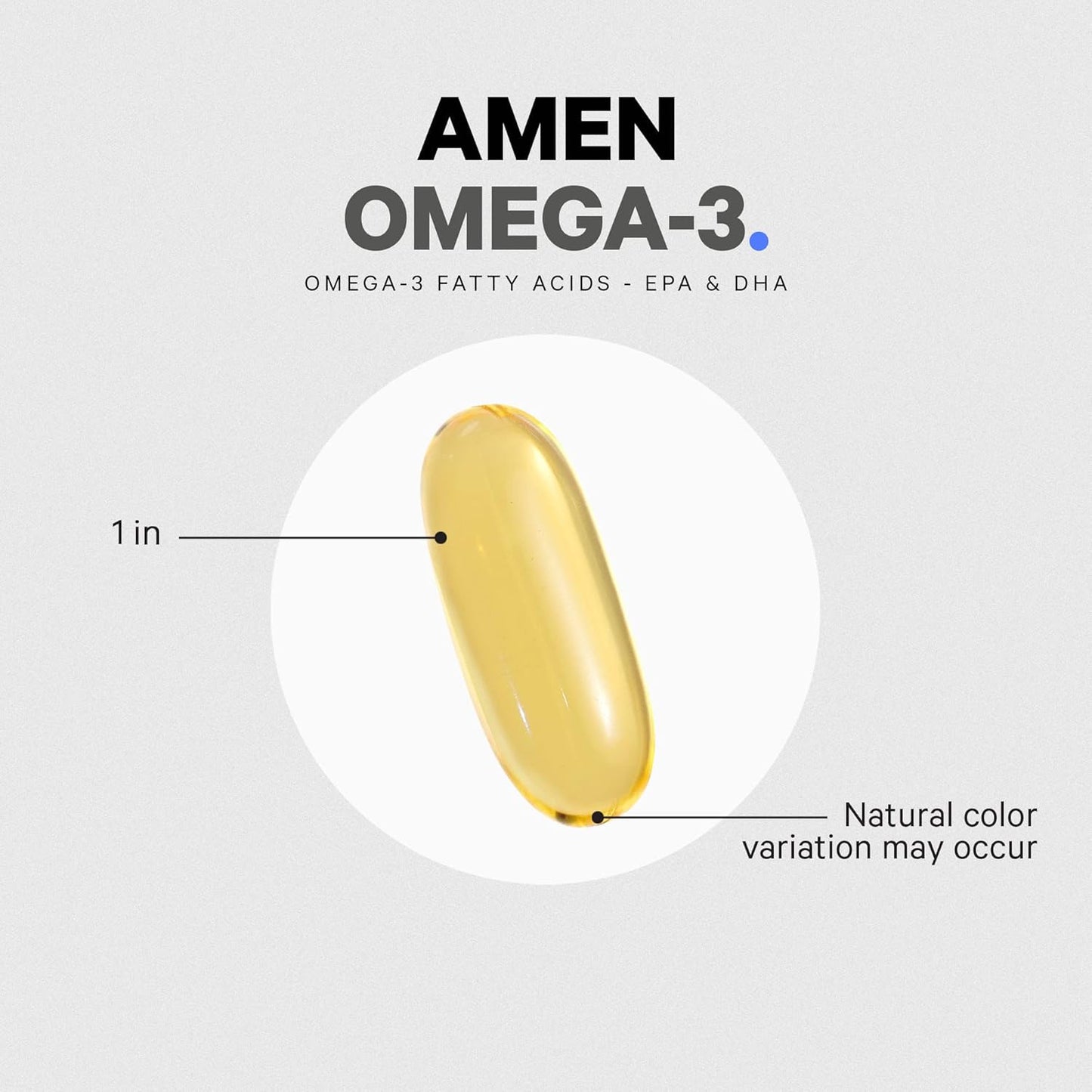 Amen Omega-3 Supplement - 1500mg High-Potency Daily Omega 3 - EPA and DHA Fatty Acids Fish Oil - 45-Day Supply - Fatty Acid Supplements - Fish Oil Pills - Non-GMO - 90 Soft Gels Capsules Nirvana Guru