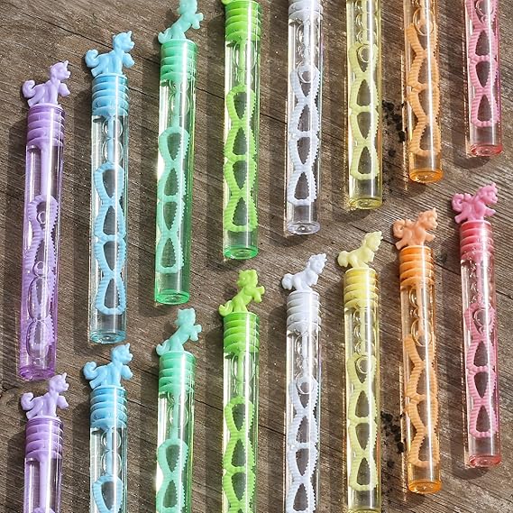 32 Piece Mini Unicorn Bubble Wand with Gift Box, Pastel Unicorn Party Favors for Kid, Toddler Girl Birthday Parties Decoration, Goodie Bag Stuffers Supplies, Bubbles Gift Toy Bulk, Carnival Prizes nirvanaguru