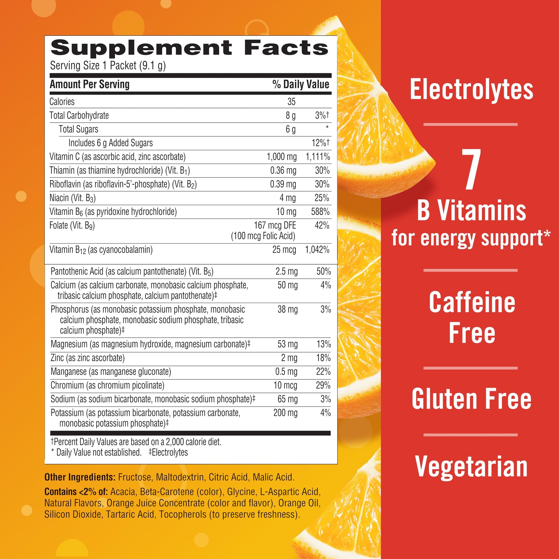 Emergen-C 1000mg Vitamin C Powder for Daily Immune Support Caffeine Free Vitamin C Supplements with Zinc and Manganese, B Vitamins and Electrolytes, Super Orange Flavor - 90 Count/3 Month Supply Nirvana Guru