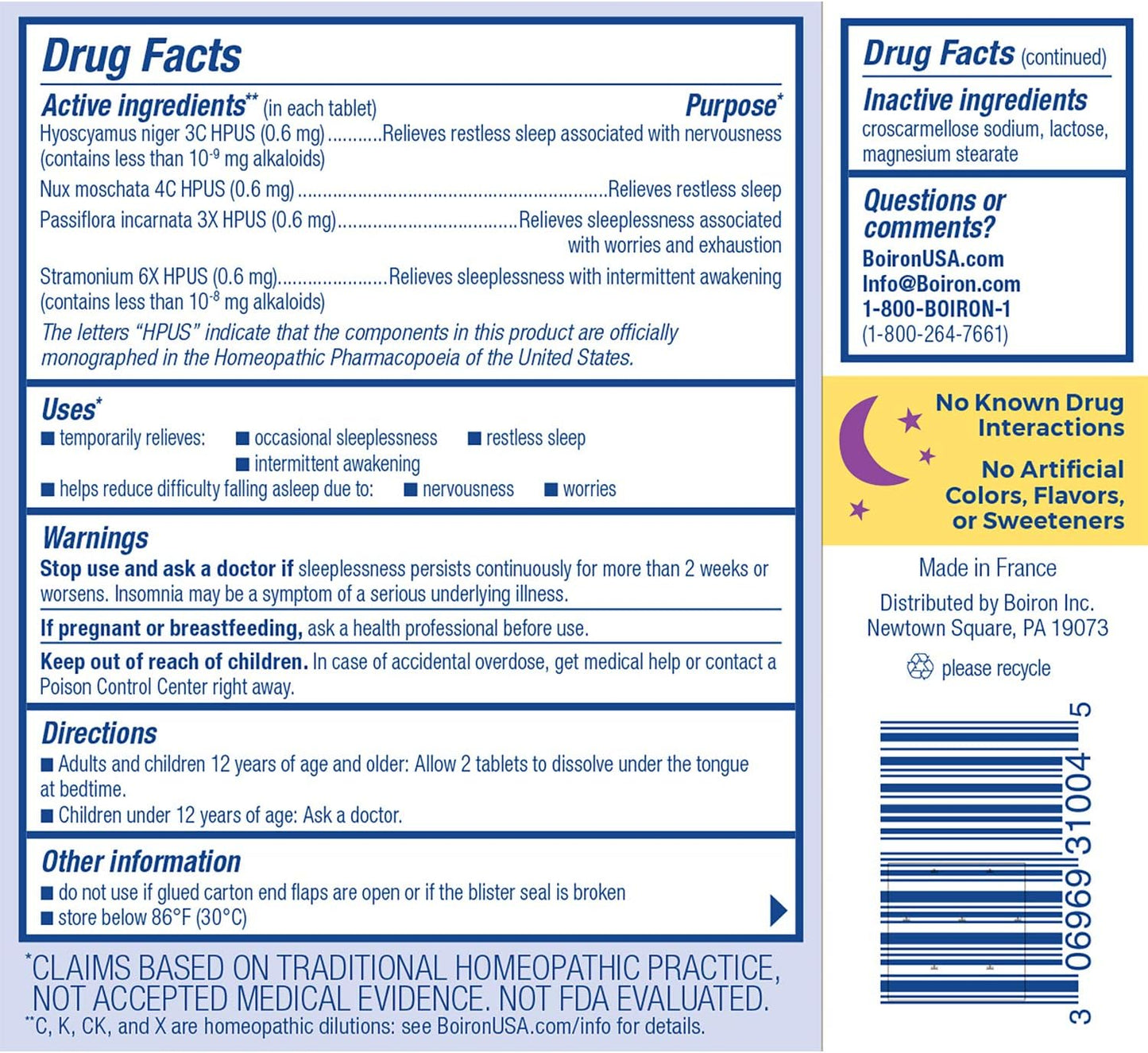 Boiron SleepCalm Sleep Aid for Deep, Relaxing, Restful Nighttime Sleep - Melatonin-Free and Non Habit-Forming - 60 Count (Pack of 2) - Nirvana Guru