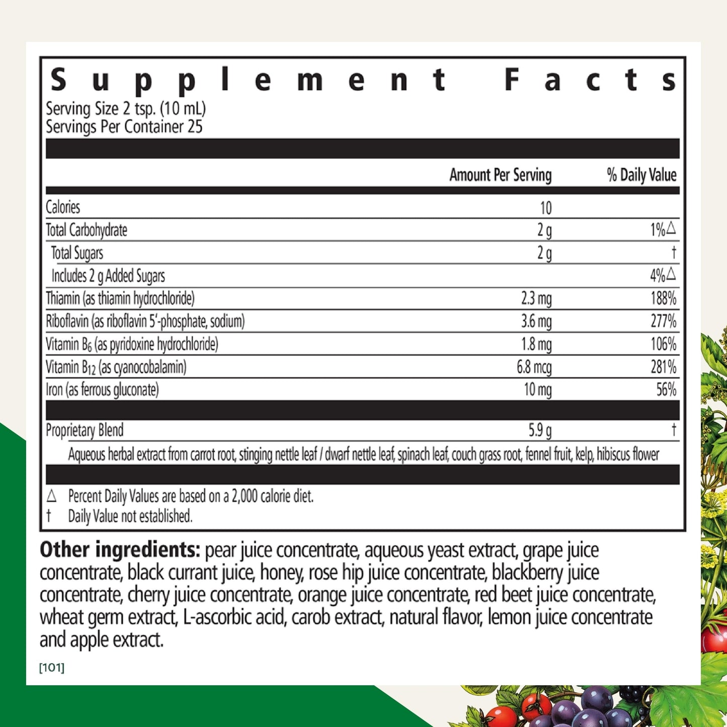 Floradix by Salus Iron & Herbs - Liquid Herbal Supplement for Energy Support* - Iron Supplement with Vitamin C & B Complex Vitamins - for Men & Women - 8.5 Fl Oz Nirvana Guru