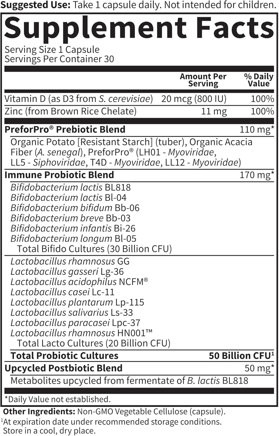 Garden of Life Probiotics with Prebiotics, Postbiotics, D3 & Zinc - 30 Day Immune Support for Gut & Digestive Health - Nirvana Guru