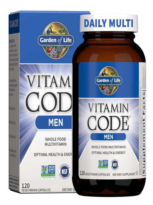 Garden of Life Vitamin Code Whole Food Multivitamin for Men, Fruit & Veggie Blend and Probiotics for Energy, Heart, Prostate Health, 120 Count - Nirvana Guru