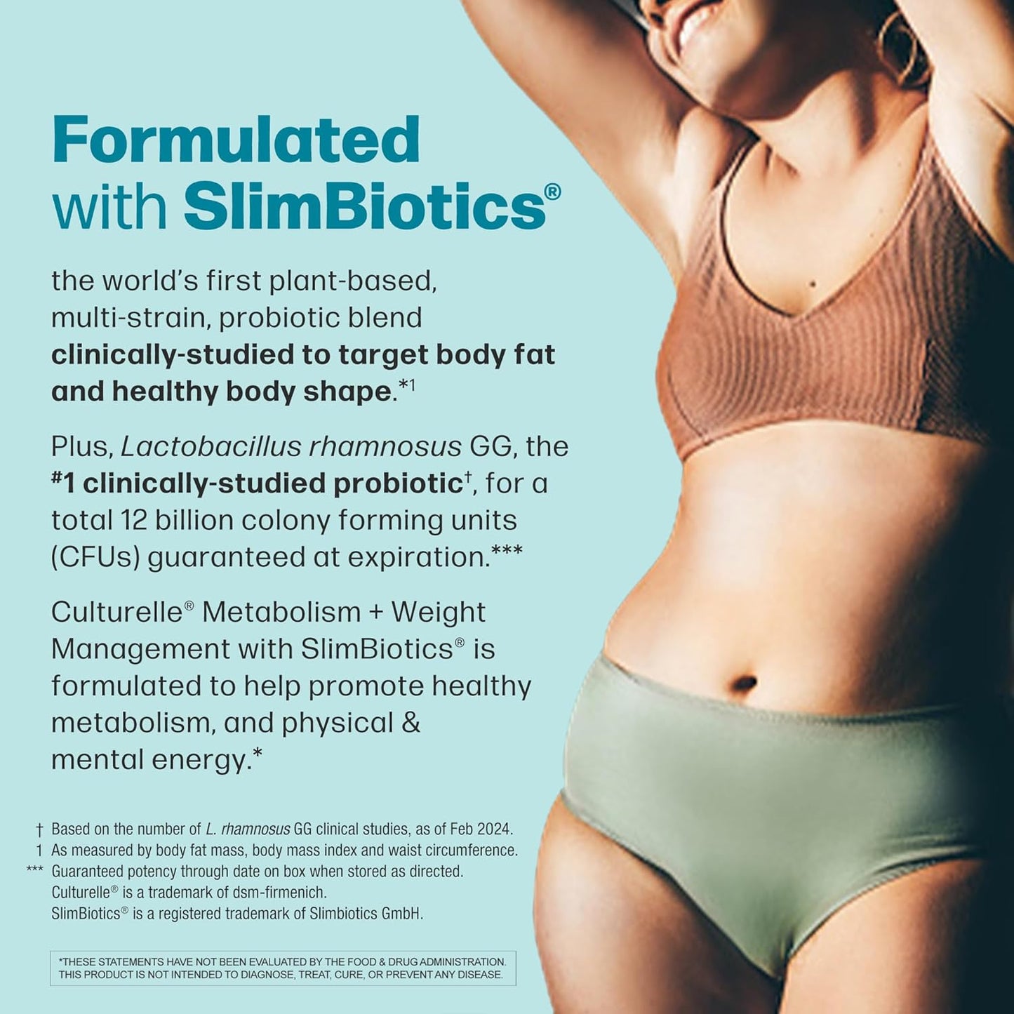 Culturelle Metabolism + Weight Management with SlimBiotics® Probiotic Capsules – 30 Count – Helps Safely Manage Weight - Promotes Healthy Metabolism and Physical & Mental Energy - Nirvana Guru
