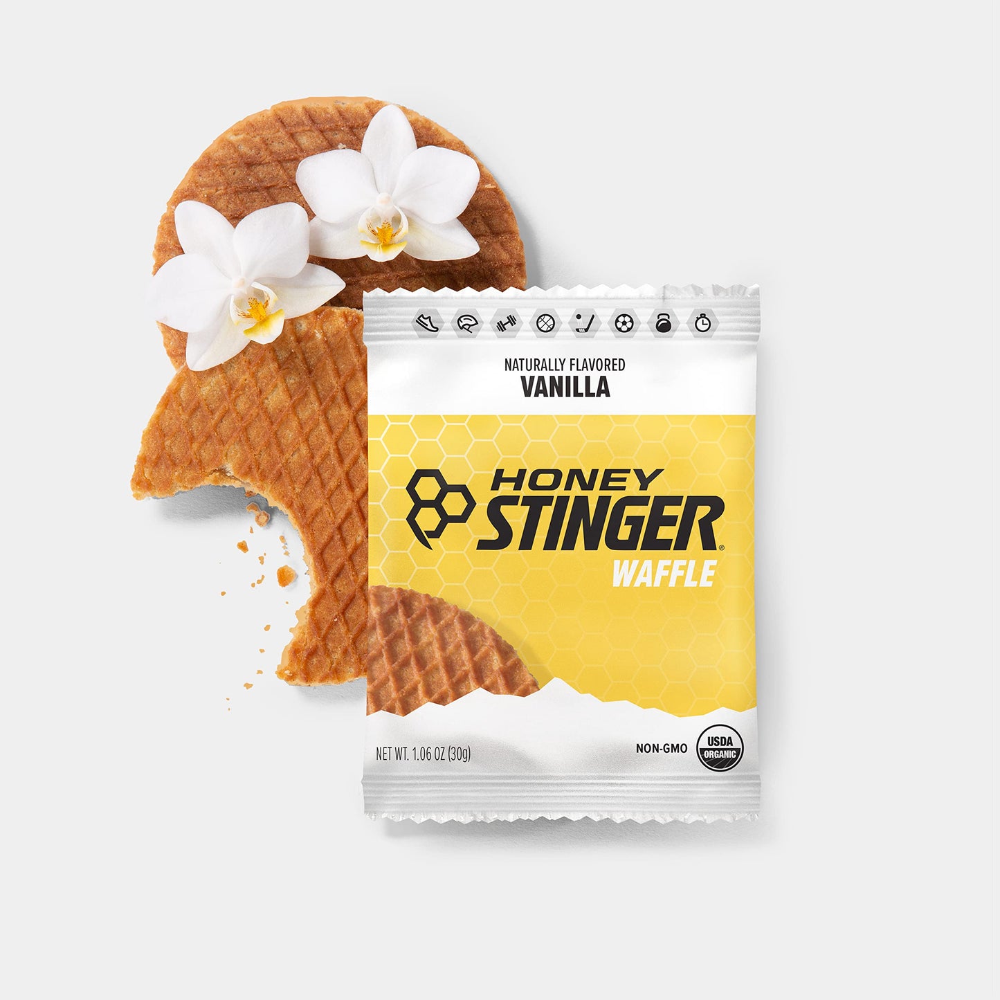 Honey Stinger Organic Honey Waffle Energy Stroopwafel for Exercise, Endurance and Performance Sports Nutrition for Home & Gym, Pre and Post Workout Box of 16 Waffles, 16.96 Ounce (Pack of 16)