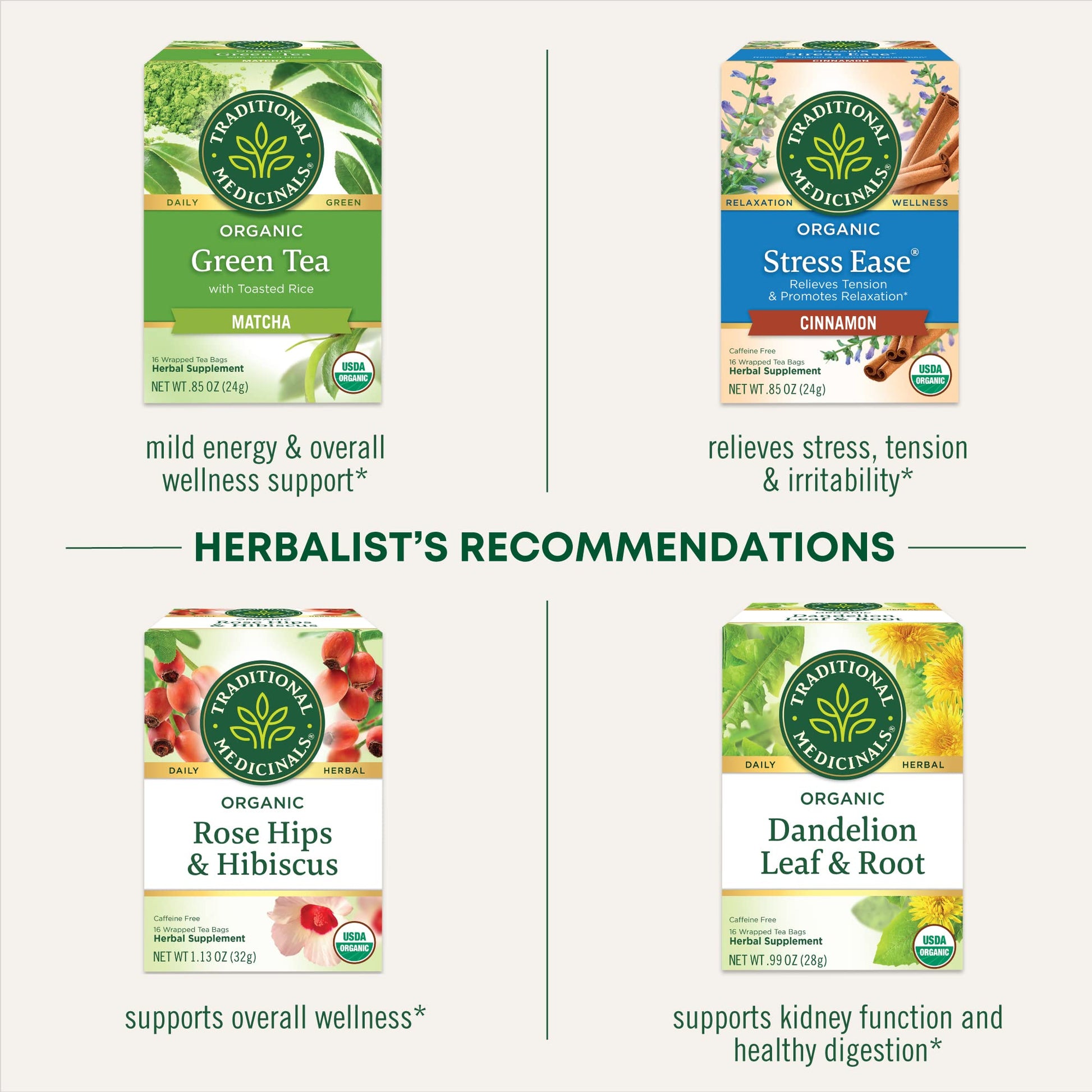 Traditional Medicinals - Organic Hibiscus Herbal Tea (6 Pack) - Supports Heart Health - 96 Tea Bags Total - Nirvana Guru