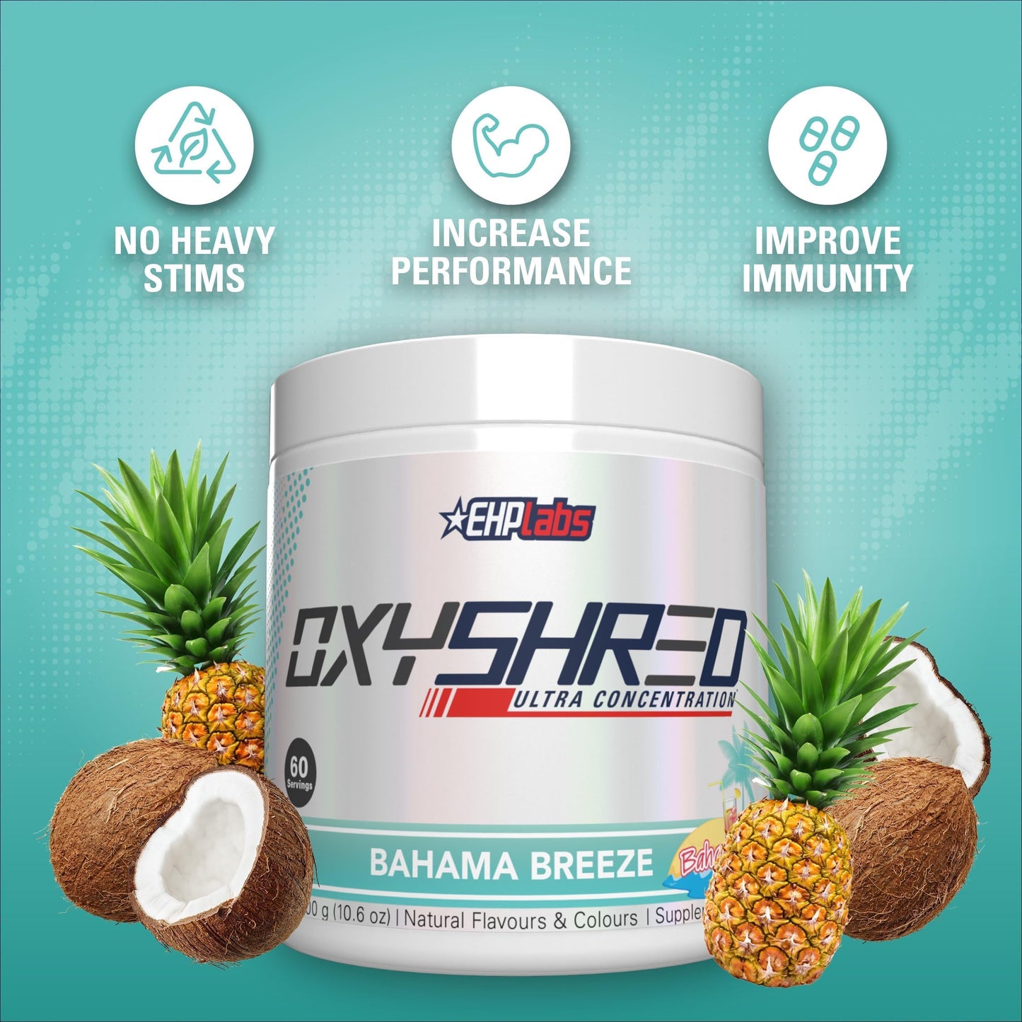 EHP Labs OxyShred Pre Workout Powder - Preworkout Powder with L Glutamine & Acetyl L Carnitine, Energy Boost Drink - Mango, 60 Servings Nirvana Guru