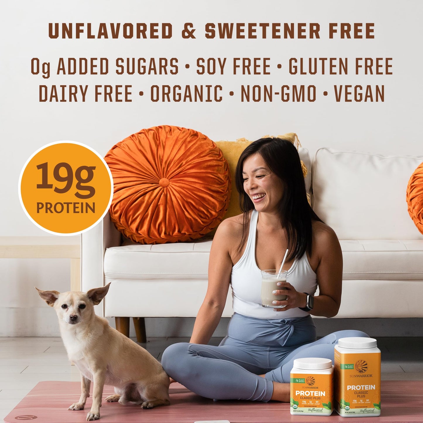 Brown Rice Protein Powder with Bcaa & Amino Acids Raw Rice Protein Shake Gluten Free Low Carb Dairy Free | Plant Based Classic Sprouted Brown Rice Protein Powder Natural 375g by Sunwarrior - Nirvana Guru