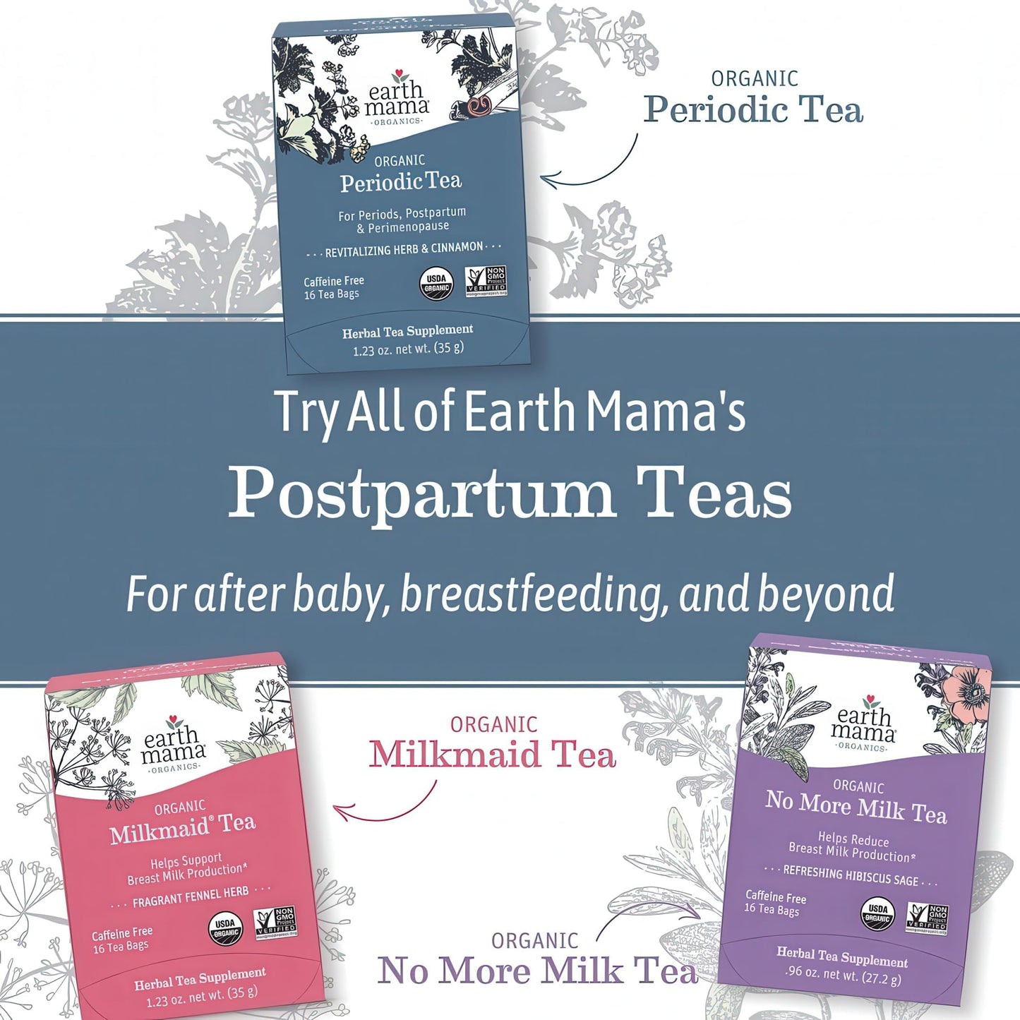 Earth Mama Organic Third Trimester Tea Bags | 100% USDA Organic Herbal Tea for Late Pregnancy Comfort + Childbirth Preparation, 16 Teabags Per Box (2-Pack) Nirvana Guru