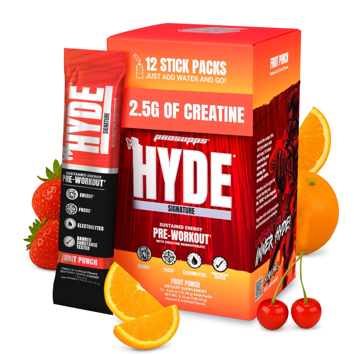 PROSUPPS Mr. Hyde Signature Pre Workout Powder with Creatine, Beta Alanine & Caffeine - Performance, Energy & Endurance - Clean Fitness & Gym Supplements for Men & Women (Blue Razz, 30 Servings) Nirvana Guru