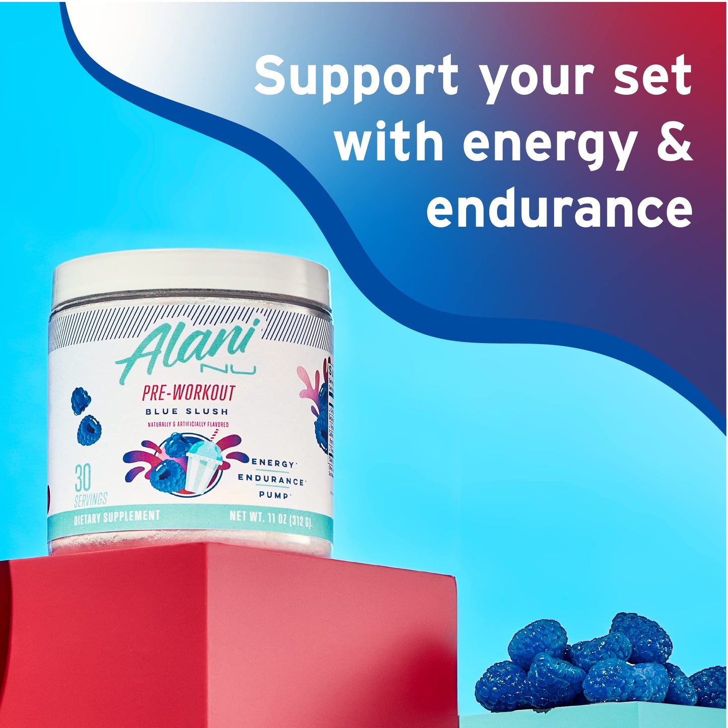Alani Nu Pre Workout Powder Hawaiian Shaved ICE, Amino Energy Boost, Endurance Supplement, Sugar Free, 200mg Caffeine, L-Theanine, Beta-Alanine, L-Citrulline, 30 Servings Nirvana Guru